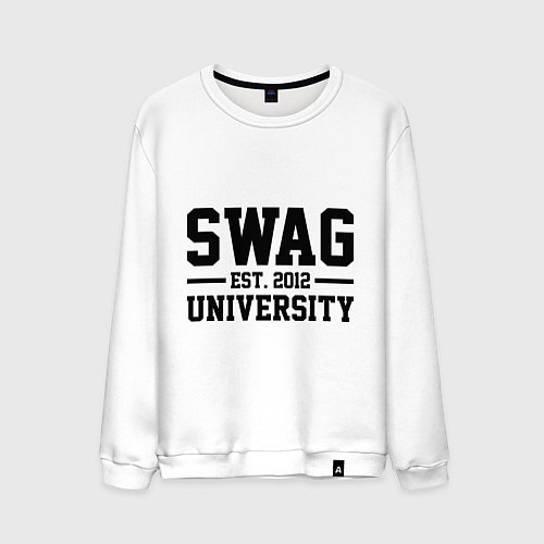 Мужской свитшот Swag University / Белый – фото 1