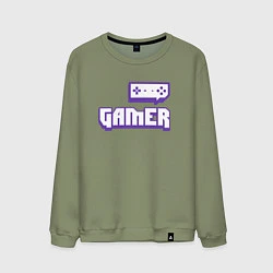 Свитшот хлопковый мужской Twitch Gamer, цвет: авокадо