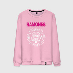 Свитшот хлопковый мужской Ramones Boyband, цвет: светло-розовый