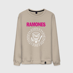 Свитшот хлопковый мужской Ramones Boyband, цвет: миндальный