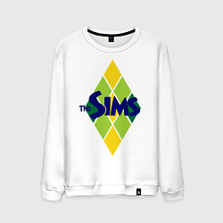 Свитшот хлопковый мужской The Sims, цвет: белый