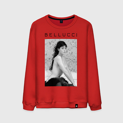 Мужской свитшот Monica Bellucci: Romantic / Красный – фото 1