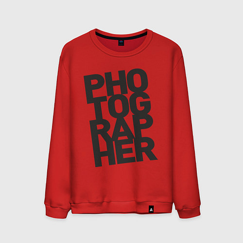 Мужской свитшот Фотограф / Красный – фото 1