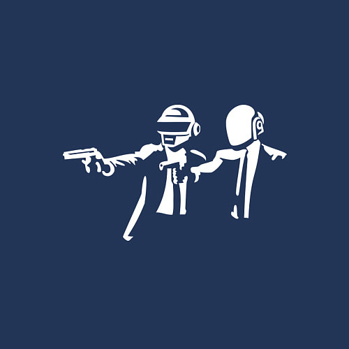 Мужской свитшот Daft Punk / Тёмно-синий – фото 3