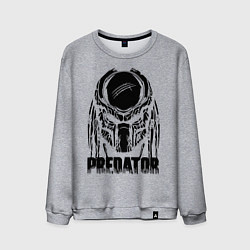 Свитшот хлопковый мужской Predator Mask, цвет: меланж