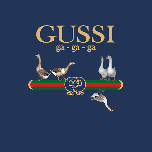 Мужской свитшот GUSSI Village Version / Тёмно-синий – фото 3