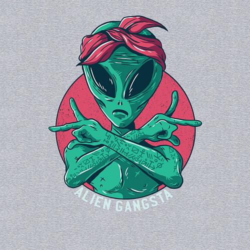 Мужской свитшот Alien Gangster / Меланж – фото 3