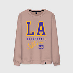 Свитшот хлопковый мужской Lebron 23: Los Angeles, цвет: пыльно-розовый