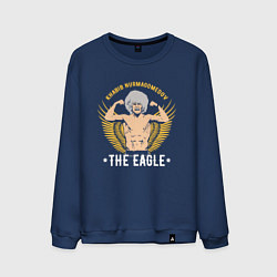Свитшот хлопковый мужской Khabib: The Eagle, цвет: тёмно-синий