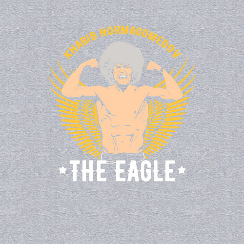 Мужской свитшот Khabib: The Eagle / Меланж – фото 3
