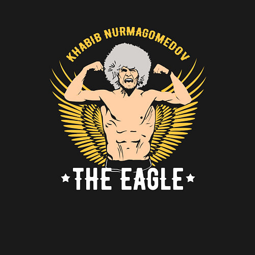 Мужской свитшот Khabib: The Eagle / Черный – фото 3