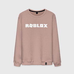 Свитшот хлопковый мужской Roblox Logo, цвет: пыльно-розовый