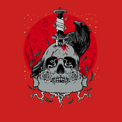 Свитшот хлопковый мужской Ворон, цвет: красный — фото 2