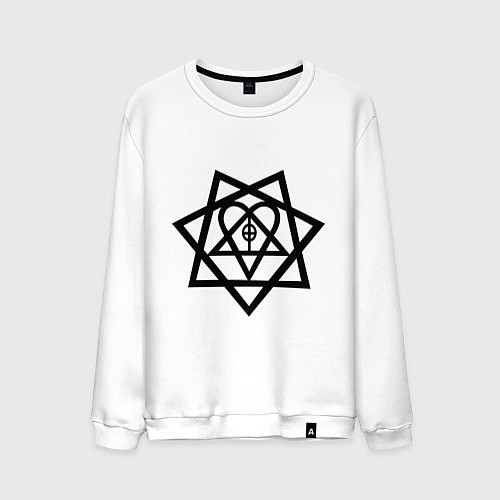 Мужской свитшот Heartagram / Белый – фото 1