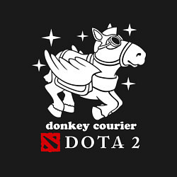 Свитшот хлопковый мужской Dota 2: Donkey courier, цвет: черный — фото 2