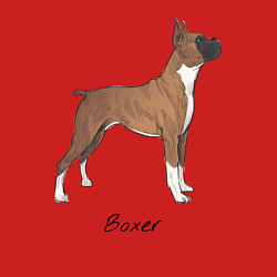 Свитшот хлопковый мужской Немецкий Боксер, цвет: красный — фото 2