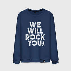 Свитшот хлопковый мужской We Wil Rock You, цвет: тёмно-синий