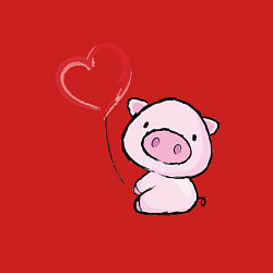 Свитшот хлопковый мужской Pig Love, цвет: красный — фото 2