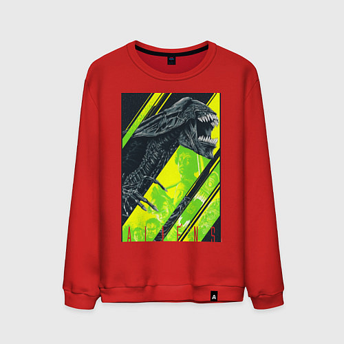 Мужской свитшот Чужой alien / Красный – фото 1