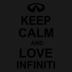 Свитшот хлопковый мужской Keep Calm & Love Infiniti, цвет: черный — фото 2