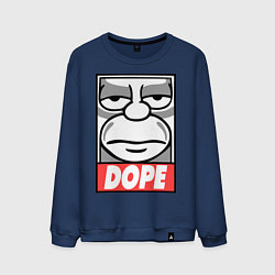 Свитшот хлопковый мужской Homer dope, цвет: тёмно-синий