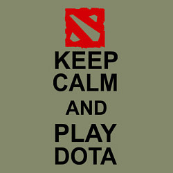 Свитшот хлопковый мужской Keep Calm & Play Dota, цвет: авокадо — фото 2