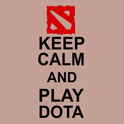 Свитшот хлопковый мужской Keep Calm & Play Dota, цвет: пыльно-розовый — фото 2