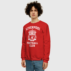 Свитшот хлопковый мужской Liverpool: Football Club, цвет: красный — фото 2