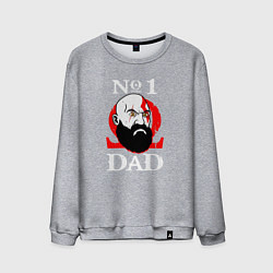 Свитшот хлопковый мужской Dad Kratos цвета меланж — фото 1