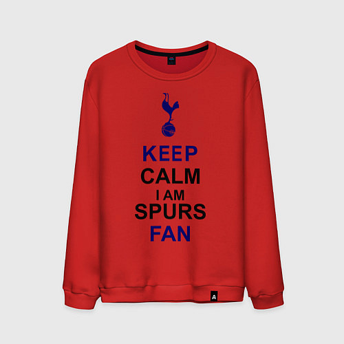 Мужской свитшот Keep Calm & Spurs fan / Красный – фото 1