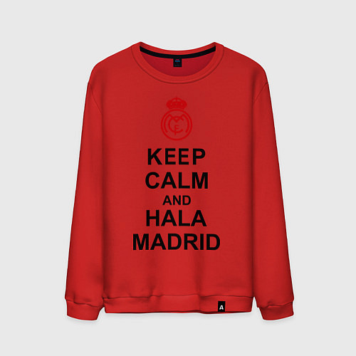 Мужской свитшот Keep Calm & Hala Madrid / Красный – фото 1