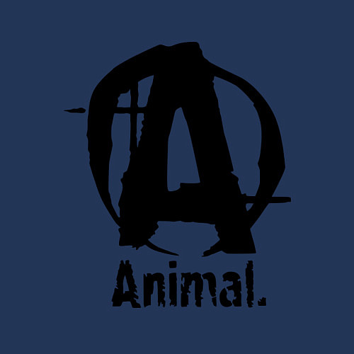 Мужской свитшот Animal Logo / Тёмно-синий – фото 3