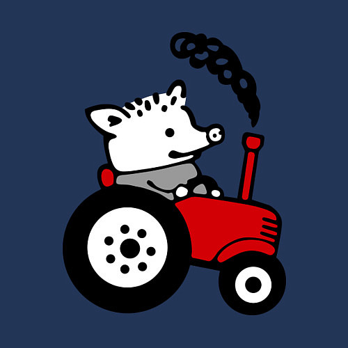 Мужской свитшот Поросенок Петр / Тёмно-синий – фото 3