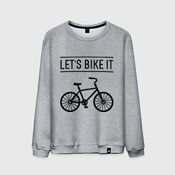 Свитшот хлопковый мужской Lets bike it, цвет: меланж