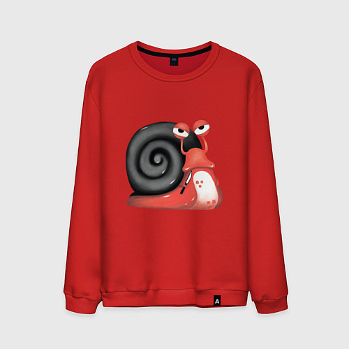 Мужской свитшот Боевая улитка / Красный – фото 1