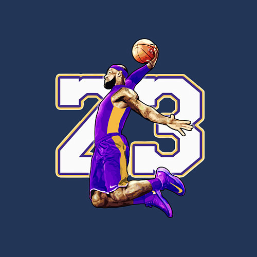 Мужской свитшот Леброн Джеймс / Тёмно-синий – фото 3