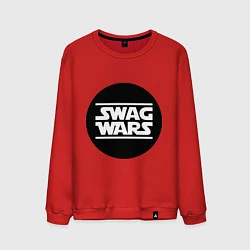 Свитшот хлопковый мужской SWAG Wars, цвет: красный