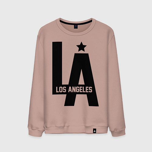 Мужской свитшот Los Angeles Star / Пыльно-розовый – фото 1