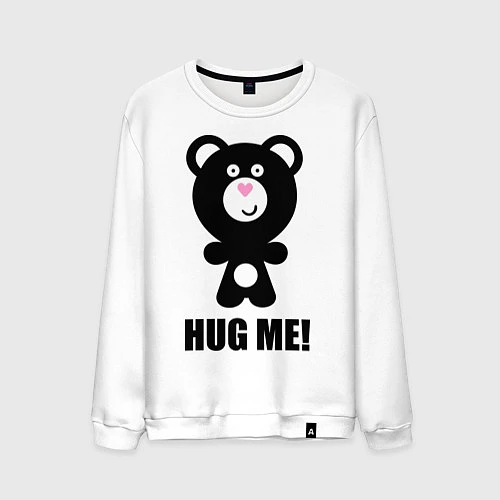 Мужской свитшот Hug me / Белый – фото 1
