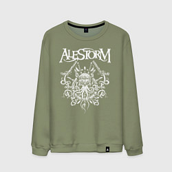 Свитшот хлопковый мужской Alestorm: Pirate Bay, цвет: авокадо
