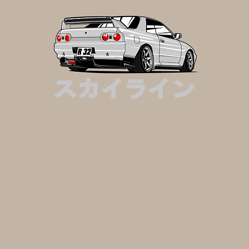 Мужской свитшот R32 GODZILLA / Миндальный – фото 3