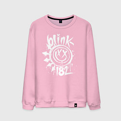 Свитшот хлопковый мужской Blink-182: Smile, цвет: светло-розовый