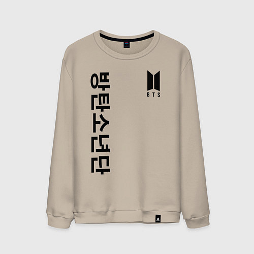 Мужской свитшот BTS Korea / Миндальный – фото 1