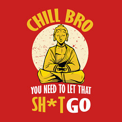 Свитшот хлопковый мужской Chill Bro, цвет: красный — фото 2