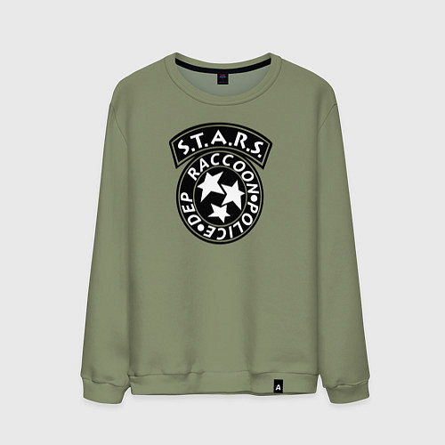 Мужской свитшот STARS RACCOON CITY / Авокадо – фото 1