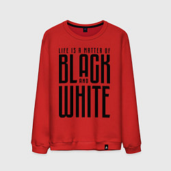 Свитшот хлопковый мужской Juventus: Black & White, цвет: красный