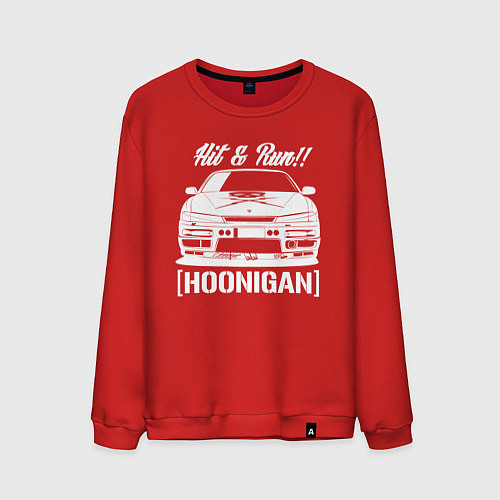 Мужской свитшот Nissan Silvia S14 Hoonigan / Красный – фото 1