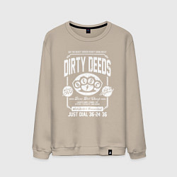 Свитшот хлопковый мужской AC/DC: Dirty Deeds, цвет: миндальный