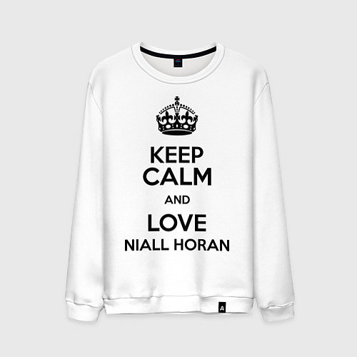 Мужской свитшот Keep Calm & Love Niall Horan / Белый – фото 1