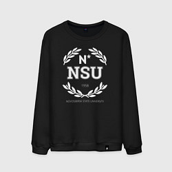 Свитшот хлопковый мужской NSU, цвет: черный